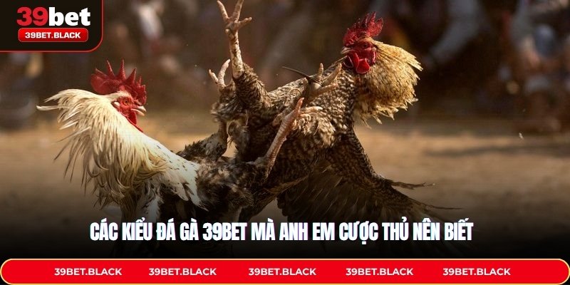 Các kiểu đá gà 39Bet mà anh em cược thủ nên biết