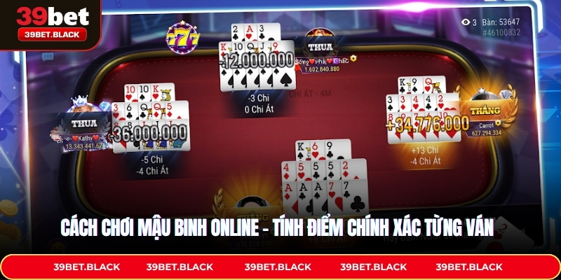 Cách chơi Mậu Binh Online – Tính điểm chính xác từng ván